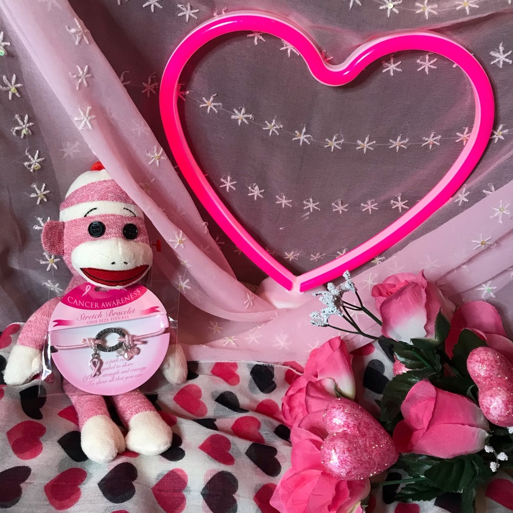 💞💓PINK SALE-HEART SCARF & BCA STRETCH BRACELET💕